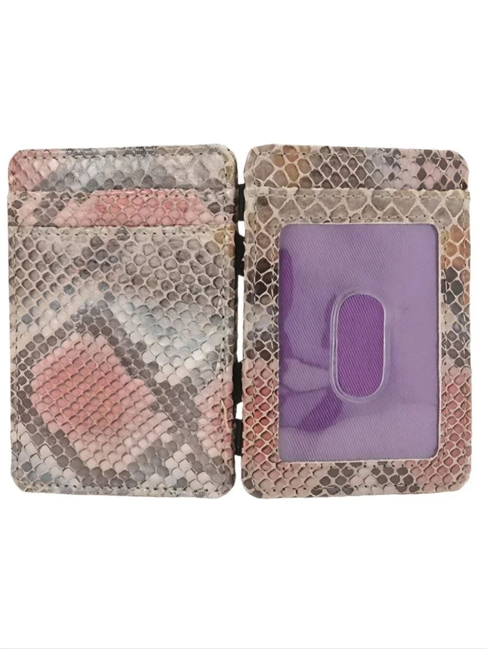 Sharif Bag Lions Head Leather Snakeskin & Calfhair Large Purse + Magic Wallet